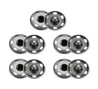 sourcing map 5 Set Sew-on Snap Buttons 19mm Metal Snap Fastener Buttons Fastener Press-Stud Clasps for Closure Purse Handbag Clothes Sewing Craft, Black