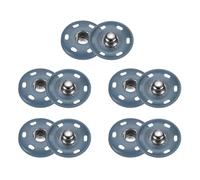 sourcing map 5 Set Sew-on Snap Buttons 21mm Metal Snap Fastener Buttons Fastener Press-Stud Clasps for Closure Purse Handbag Clothes Sewing Craft, Lake Blue