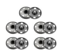 sourcing map 5 Set Sew-on Snap Buttons 21mm Metal Snap Fastener Buttons Fastener Press-Stud Clasps for Closure Purse Handbag Clothes Sewing Craft, Black