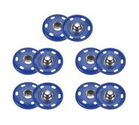 sourcing map 5 Set Sew-on Snap Buttons 21mm Metal Snap Fastener Buttons Fastener Press-Stud Clasps for Closure Purse Handbag Clothes Sewing Craft, Sapphire Blue