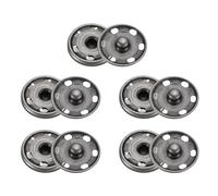 sourcing map 5 Set Sew-on Snap Buttons 25mm Metal Snap Fastener Buttons, Bag Clasps and Closures Fastener Press-Stud Clasps for Purse Handbag Clothes Sewing Craft, Black