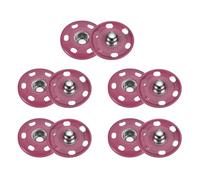 sourcing map 5 Set Sew-on Snap Buttons 25mm Metal Snap Fastener Buttons Fastener Press-Stud Clasps for Closure Purse Handbag Clothes Sewing Craft, Rose Red