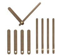 Sourcing Map 5 Set Walnut Wood Clock Hands, 3.54 Inch Minute, 4.92 Inch Hour, Dark Walnut, 12 Inch Wall Clock