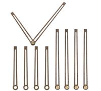 Sourcing Map 5 Set Walnut Wood Clock Hands, 4.13 Inch Minute, 2.68 Inch Hour, Fit for 12 Inch Wall Clock