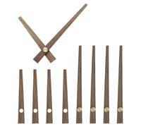 Sourcing Map 5 Set Walnut Wood Clock Hands, 4.33 Inch Minute, 3.07 Inch Hour, Fit for 10 Inch Wall Clock