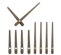 Sourcing Map 5 Set Walnut Wood Clock Hands, 4.33 Inch Minute, 3.07 Inch Hour, Fit for 10 Inch Wall Clock