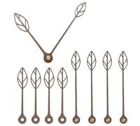 sourcing map 5 Set Wooden Clock Hands Only,Walnut Wood Clock Hands Clock Kit for Clock DIY Repair Part Replacement Fit for 12 Inch Wall Clock, 4.72 Inches