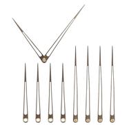 sourcing map 5 Set Wooden Clock Hands Only,Walnut Wood Clock Hands Clock Kit for Clock DIY Repair Part Replacement Fit for 14 Inch Wall Clock, 5.67 Inches