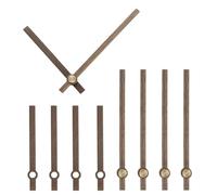 sourcing map 5 Set Wooden Clock Hands Only,Walnut Wood Clock Hands Clock Making Kit for Clock DIY Repair Accessories Replacement Fit for 10 Inch Wall Clock, 4.09 Inches