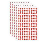 sourcing map 5 Sheet/1100pcs Rhinestone Adhesive Stickers Self Adhesive Acrylic Gem Sticker 4mm Plastic Face Bling Gem Stones Jewel for Nail Art Craft Clothes DIY Makeup Decoration, Red