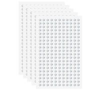 sourcing map 5 Sheet/1100pcs Rhinestone Adhesive Stickers Self Adhesive Acrylic Gem Sticker 4mm Plastic Face Bling Gem Stones Jewel for Nail Art Craft Clothes DIY Makeup Decoration, Rainbow