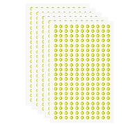 sourcing map 5 Sheet/1100pcs Rhinestone Adhesive Stickers Self Adhesive Acrylic Gem Sticker 4mm Plastic Face Bling Gem Stones Jewel for Nail Art Craft Clothes DIY Makeup, Light Yellow
