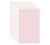 sourcing map 5 Sheet/2250pcs Rhinestone Adhesive Stickers Self Adhesive Acrylic Gem Sticker 3mm Plastic Face Bling Gem Stones Jewel for Nail Art Craft Clothes DIY Makeup Decoration, Light Pink