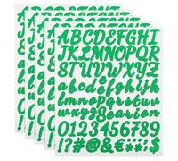 sourcing map 5 Sheet 420 Pcs Letter Number Stickers Kit, 1 Inch Self Adhesive Vinyl Cursive Alphabet Decals Script for Mailbox Sign DIY Crafts Decor, Dark Green
