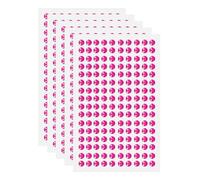 sourcing map 5 Sheet/800pcs Rhinestone Adhesive Stickers Self Adhesive Acrylic Gem Sticker 5mm Plastic Face Bling Gem Stones Jewel for Nail Art Craft Clothes DIY Makeup Decoration, Rose Red