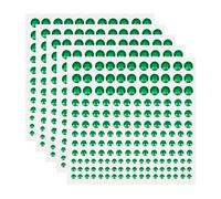 sourcing map 5 Sheet/825pcs Rhinestone Adhesive Stickers Self Adhesive Acrylic Gem Sticker 3/4/5/6mm Plastic Face Bling Gem Stones Jewel for Nail Art Craft Clothes DIY Makeup, Dark Green