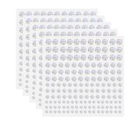 sourcing map 5 Sheet/825pcs Rhinestone Adhesive Stickers Self-Adhesive Acrylic Gem Sticker 3/4/5/6mm Plastic Face Bling Gem Stones Jewel for Nail Art Craft Clothes DIY Makeup, Rainbow