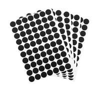 sourcing map 5 Sheets/350Pcs Screw Hole Stickers, 18mm/0.71inch PVC Self-Adhesive Screw Cover Sticker Dustproof Round Screw Covers Caps for Wooden Furniture Cabinet Shelve, Black