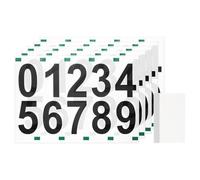 sourcing map 5 Sheets/50 Pcs Mailbox Numbers for Outside, 2 Inch 0-9 Vinyl Self-Adhesive Numbers Stickers Waterproof House Sticker with Scraper for Signs Doors Address, Black