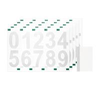 sourcing map 5 Sheets/50 Pcs Mailbox Numbers for Outside, 2 Inch 0-9 Vinyl Self-Adhesive Numbers Stickers Waterproof House Sticker with Scraper for Signs Doors Address, White