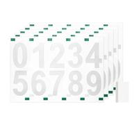 sourcing map 5 Sheets/50 Pcs Mailbox Numbers for Outside, 4 Inch 0-9 Vinyl Self-Adhesive Numbers Stickers Waterproof House Sticker with Scraper for Signs Doors Address, White