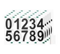 sourcing map 5 Sheets/50 Pcs Mailbox Numbers for Outside, 4 Inch 0-9 Vinyl Self-Adhesive Numbers Stickers Waterproof House Sticker with Scraper for Signs Doors Address, Black