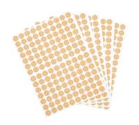 sourcing map 5 Sheets/700Pcs Screw Hole Stickers, 12mm/0.47inch PVC Self-Adhesive Screw Cover Sticker Dustproof Round Screw Covers Caps for Wooden Furniture Cabinet Shelve, Khaki