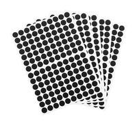 sourcing map 5 Sheets/700Pcs Screw Hole Stickers, 12mm/0.47inch PVC Self-Adhesive Screw Cover Sticker Dustproof Round Screw Covers Caps for Wooden Furniture Cabinet Shelve, Black