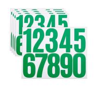 sourcing map 5 Sheets Vinyl House Numbers, 3 Inch Waterproof Self-Adhesive Number Stickers for Mailbox, Sign, Window, Door, Address Number, Green