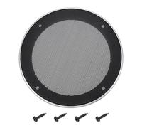sourcing map 5" Speaker Grill Mesh Cover, Metal Speaker Cover Subwoofer Mesh Grill Guard Protector with Silver ABS Plastic Frame for Car Audio Accessories with 4 Screws, Black