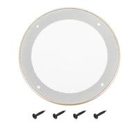 sourcing map 5" Speaker Grill Mesh Cover, Metal Speaker Cover Subwoofer Mesh Grill Guard Protector with Gold ABS Plastic Frame for Car Audio Accessories with 4 Screws, White