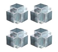 sourcing map 5-Way Gazebo Brackets Kit, Right Angle Corner Bracket Woodworking DIY Post Base Kit for 2" x 2" Lumber for Outdoor Patio Gazebo Log Cabins (4 Pack)