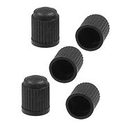 sourcing map 5 x Black Plastic Cylinder Design Tire Tyre Valve Caps for Car