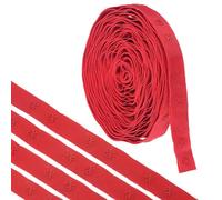 sourcing map 5 Yard Snap Button Tape Double Buckle for Sewing, Cotton Snap Button Trim Fastener Buckles Tape for Clothes Fabric DIY Craft, Red
