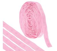 sourcing map 5 Yard Snap Button Tape Double Buckle for Sewing, Cotton Snap Button Trim Fastener Buckles Tape for Clothes Fabric DIY Craft, Light Pink