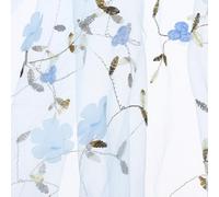 sourcing map 5 Yard Tulle Fabric 175"x51"3D Applique Flower Embroidery Mesh Lace Fabric for DIY Handmade Clothing Wedding Dress Skirt Home Curtain Decoration, Blue