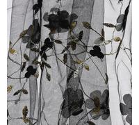 sourcing map 5 Yard Tulle Fabric 175"x51"3D Applique Flower Embroidery Mesh Lace Fabric for DIY Handmade Clothing Wedding Dress Skirt Home Curtain Decoration, Black