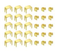 sourcing map #5 Zipper Slider Retainers Kit, 20Pcs Bottom Stops & 40Pcs Top Stops for Bags Coats Jackets Closed-end Zippers Replacing, Gold