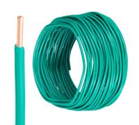 sourcing map 50 Feet Electrical Wire Insulated Solid Copper 12 AWG Hook Up Wire Cable THHN Wire Residential, Industrial, Grounding, Electrical Rated for 600 Volts, UL listed, Green