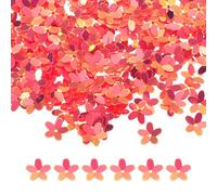 sourcing map 50 Gram Flower Loose Sequins, 10 mm Glitter Sequins Paillettes Bead for Clothing Accessories Embroidery Sewing DIY Art Crafts Supplies, Golden Watermelon Red