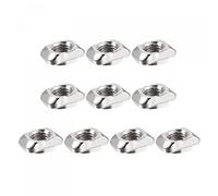 sourcing map 50 Pack 2020 Series Sliding T Slot Nut M5 Half Round Roll in Tee T-Nuts, Aluminum Extrusion Profile for 3D Printer