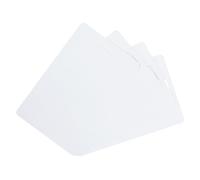sourcing map 50 Pack Blank PVC Cards 20mil ID Blank Credit Cards with Slot Punch on Short Side for ID Badge Printer, Graphics White