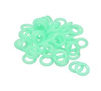 sourcing map 50 Pack Tent Stakes Rings - Tents Nail Ring Tent Accessories Fluorescent Glow in the Dark, Apply to Outdoor/Camping/Hiking (0.59"x 0.12", Green)