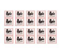 sourcing map 50 Pack UN3480 Battery Stickers Caution Warning Labels for Battery Transport Handling Warning White