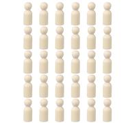 sourcing map 50 Pack Wood Peg, 2 Inch Boy-Shape Wooden Peg People, Unfinished Wooden Peg People Bodies Figures for DIY Art Craft Painting