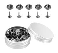 sourcing map 50 Pairs Metal Pin Backs, Butterfly Tie Locking Pin Backs Replacement 11mm x 4mm for Hat Badge Craft Making, Grey