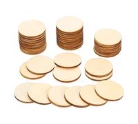 sourcing map 50 Pcs 1.2 Inch Unfinished Wood Circles for Crafts, Wood Round Slices Natural Round Wooden Disc Cutouts for DIY Crafts Painting Engraving Door Hanger Sign Home Decor