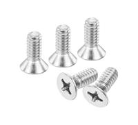 sourcing map 50 pcs 1/4 inches-20x5/8 inches Machine Screws Phillips Pan Cross Head Screws Fasteners Bolts 304 Stainless Steel Silver for Wall Socket,House Repairs