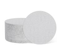 sourcing map 50 Pcs 125mm (5 Inch) Sanding Disc 320 Grit Hook and Loop Sandpaper Random Orbital Sander Pads for Woodworking Automotive Metal Polishing, White