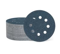 sourcing map 50 Pcs 125mm (5 Inch) Sanding Disc 8 Hole 40 Grit Hook and Loop Sandpaper Random Orbital Sander Pads for Woodworking, Metal, Stone Grinding and Polishing, Blue, Zirconia
